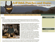 Tablet Screenshot of jeffbibbpouchesandhorns.com